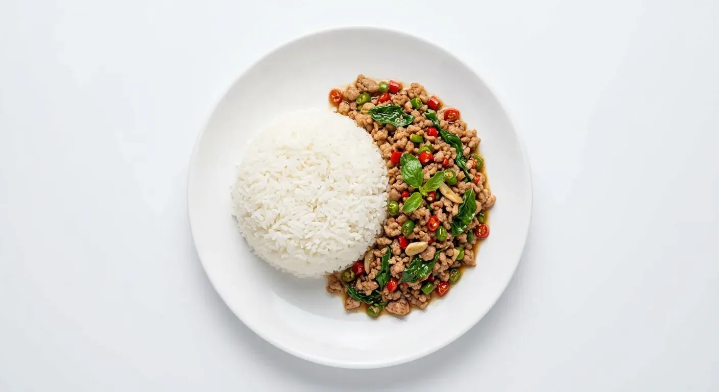 Stir-fried Holy Basil with Minced Chicken